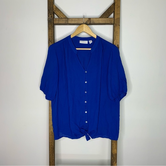 Chicos Blue Button-Up Blouse - Picture 1 of 4